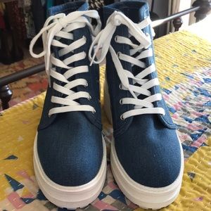 New with tags asos denim angle boots!